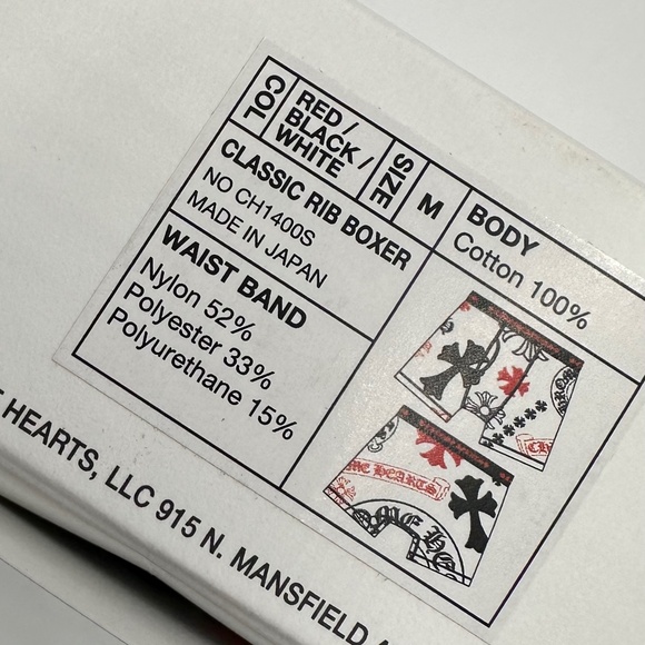 Chrome Hearts Classic Rib Boxer Mens SZ M BNIB - Picture 5 of 9